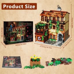 3800PCS Juliet Balcony Building Blocks Medieval European Street View House Model Kit Assembly Brick Puzzle Set for Adults Gifts