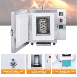 2-in-1 High Temp Jewelry Casting Furnace Oven Machine for Mold Burnout with Precise Digital Thermostat
