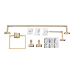 5-Pieces Bathroom Accessories Set, Bathroom Towel Bar Set, Wall Mounted Towel Bar Set