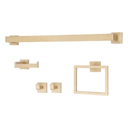 5-Pieces Bathroom Accessories Set, Bathroom Towel Bar Set, Wall Mounted Towel Bar Set