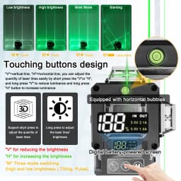 Multifunctional 16 Lines Laser Level 3° Self-leveling Machine Rechargeable Lithium Battery Leveling Tool Omnidirectional Ground