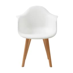 A Set of 2 Dining Chair Armchair Minimalist Retro Modern Plastic Beech Legs for Dining Room Kitchen Living Room