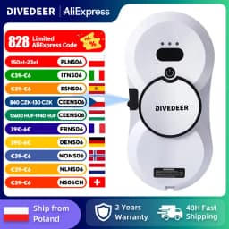 DIVEDEER White/Black Window Cleaning Robot High Suction Electric Window Cleaner Double-sided Glass Vacuum Cleaner Water Spray