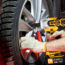 Jemi Tool Cordless Impact Wrench -1/2' Brushless Impact Gun, Max Torque 512N.m, Portable (Sleeve and Drill Converter Optional)