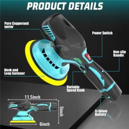 Polishing Machine For Car 12V Cordless Polisher 8 Gears 380W Automotive Electric Waxing Repairing Wireless Sander Polish