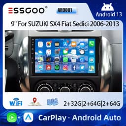 ESSGOO For Suzuki SX4 2006-2013 9" Android 13 Car Radio GPS Navi WIFI BT Wireless CarPlay Android Auto Multimedia Video Player