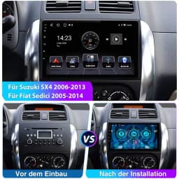 ESSGOO For Suzuki SX4 2006-2013 9" Android 13 Car Radio GPS Navi WIFI BT Wireless CarPlay Android Auto Multimedia Video Player