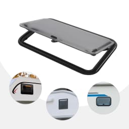 700 x 400 mm Caravan Side Window,Camper Motorhome Window, Push Up, Hinged Window with Blackout Glass and Insect Protection
