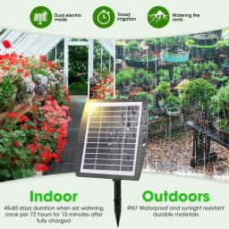 Outdoor Solar Power Timer Smart Drip Irrigation System Watering Machine Intelligent Irrigation Machine 3W Integrated Control