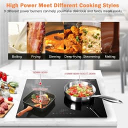 Karinear Induction Hob 3-Burner, 60cm Built in Induction Hob, Electric Hob with Touch Control, Timer, Safety Lock, 5200Watts, wi
