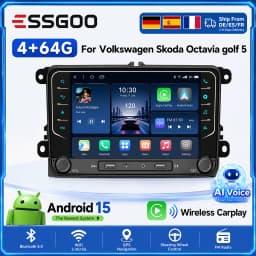 ESSGOO 2 Din Android 15 Car Radio Wireless Carplay Car Multimedia Player GPS WiFi For Volkswagen Skoda Octavia golf 5 6 touran passat polo Jetta