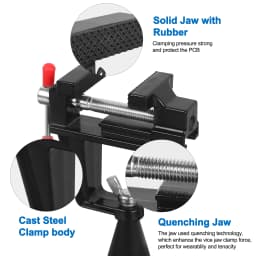 NEWACALOX Magnetic Third Helping Hand PCB Board Fixture Clips Heat Gun Bracket Hot Air Gun Stand Soldering Third Hand Tool