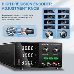KUAIQU OCP OVP Laboratory Power Supply,160V 2A, 30V 10A 5A Adjustable Regulated Power Supply,OUTPUT Switch, USB Port, For Repair