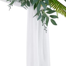 White Tulle Wedding Arch Chiffon Sheer Drapes for Baby Shower Birthday Party Backdrop Curtains Christmas Decoration Home Supplie