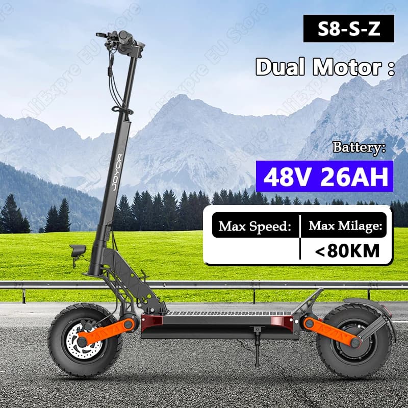 Electric scooters JOYOR -S8-S-Z Double motor, 48V26AH battery, maximum speed 55 km/h, maximum range 80 km,