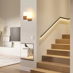 Indoor Wooden Wall Light, G9 Modern Wall Lamp Square,Wall Lighting Fixtures 3000K/4500K/6500K for Hallway Stairs