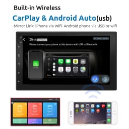 ESSGOO Android 14 Car Radio Wireless Carplay Auto 6 128G Car Multimedia Player GPS Navigator Wi-Fi FM BT Car Stereo