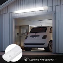 4-Pack 60cm/90cm LED Ceiling Light, IP66 Waterproof Tube, 20W/30W Workshop Tube, 4000K, Suitable for balcony, Garage, Basement.