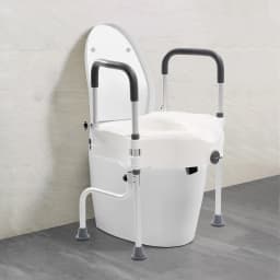 Durable 3-in-1 Tub Handrail, Toilet Booster, and Seat, Adjustable Height for Safety and Comfort