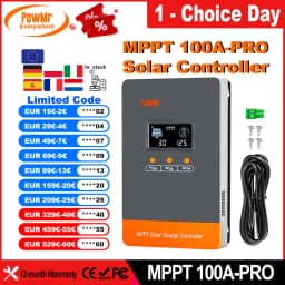 PowMr 100A Solar Charge Controller MPPT Intelligent Regulator for 12V 24V 36V 48V Solar Battery Bank 160V Panel Can parall 12PC