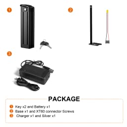 Ebike Battery Silver Fish 36V 17.5AH 13Ah Lithium 18650 Pack for Electric Bicycle 200W 350W 500W Hub Motor Kit 5-7 days