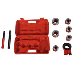 Durable Manual Threading Machine Kit with 6 Dies, Extended Handle, Anti-Rust Alloy Steel, Easy Installation & Cleaning, Ideal