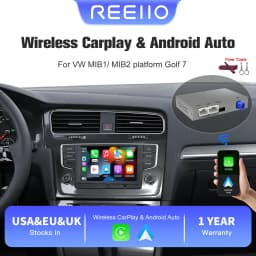 REEIIO Wireless Carplay Android Auto Module Box for VW Volkswagen Skoda Octavia A5 Golf 7 Polo Passat B8 Mirror Link MIB MIB2