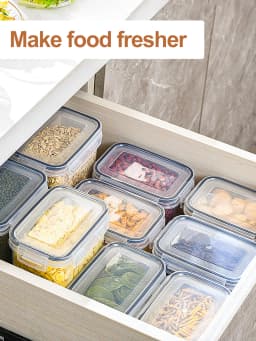 Kitchen Storage Container with Lid Airtight Set of 27 Set 0.8 L/0.32L/0.24L BPA Free