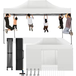 3x4.5m Folding Gazebo Waterproof Winterproof With 4 Side Wall Party Tent Garden Gazebo Outdoor Foldable UV Protect Tent Awning