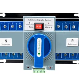 Automatic Transfer Switch 63A, Rapid 2-Second Power Switching for Backup & Main Power, Manual & Auto Modes