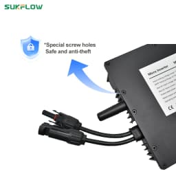 SUKFLOW Micro Inverter 800W, Inverter Solare Con Wi-Fi E Bluetooth, Impermeabile IP67, Cavo CA 5m per Impianti Da Balcone