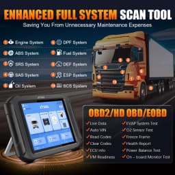 XTOOL D9HD Truck Diagnostic Tool Full System With Intelligent Topology Key Programmer 46 Service For 12V 24V Automotive Scanner