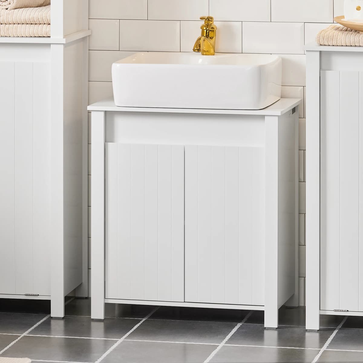 SoBuy BZR101-W washbasin under wardrobe Vanity under wardrobe bathroom wardrobe vanity bathroom wardrobe under wardrobe bathroom furniture