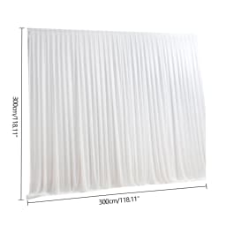 3 x 3 m Wedding Background White Ice Silk Curtain Decoration Backdrop Party Stage Theatre Decoration for Wedding,Party