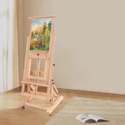 Artist Easel, Wooden A-Frame Easel, Studio Easel, 1.5m, Height Adjustable Drawing Holder, Canvas Stand, Portable Easel