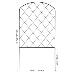 10pcs Metal Garden Fence Panels Decorative Garden Fence Animal Barrier Iron Fence Panels 61x33x6cm Diamond