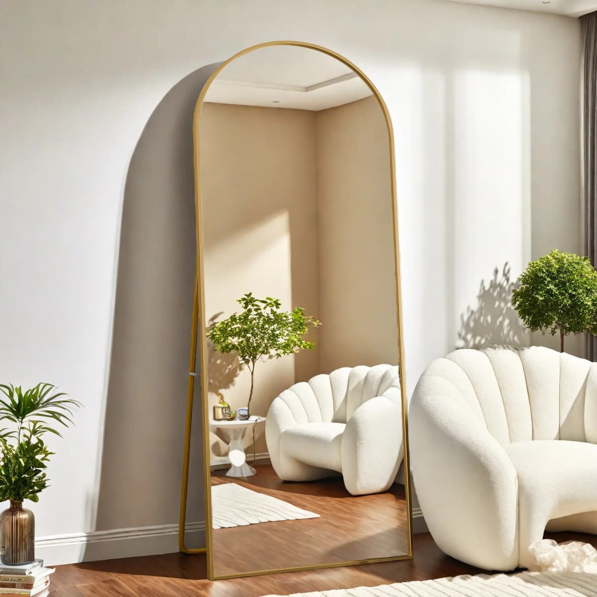 Rosahqnda Full Length Mirror 53x162cm Standing Mirror,Wall Mounted, Leanning, Floor Mirror,Full Body as Dressing Vanity Mirror