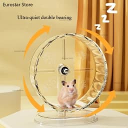 Hamster Cage Wheel Hamster Exercise Wheel Transparent Prevent Slip Versatile Easy To Clean with Stand for Hamster Cage