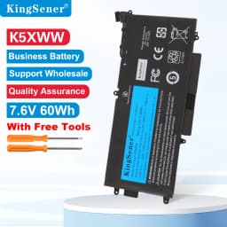 KingSener 7.6V 60Wh K5XWW Laptop Battery For Dell Latitude 12 5285 5289 7389 7390 2-in-1 Series Bateria 71TG4 CFX97 Free Tools