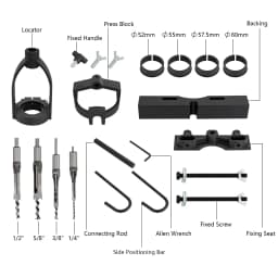4inch Max Board Height Drill Press Mortising Attachment 2.5inch Max Width Mortise Machine Kit 1/4-1/2inch Tenon Drills