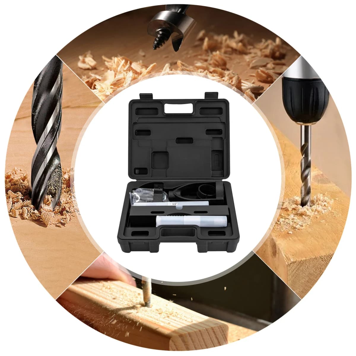 4inch Max Board Height Drill Press Mortising Attachment 2.5inch Max Width Mortise Machine Kit 1/4-1/2inch Tenon Drills