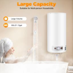 2000W Electric Water Heater 50L 77-167℉ Wall Mounted Hot Water Heater for Home Bathroom Durable Efficient