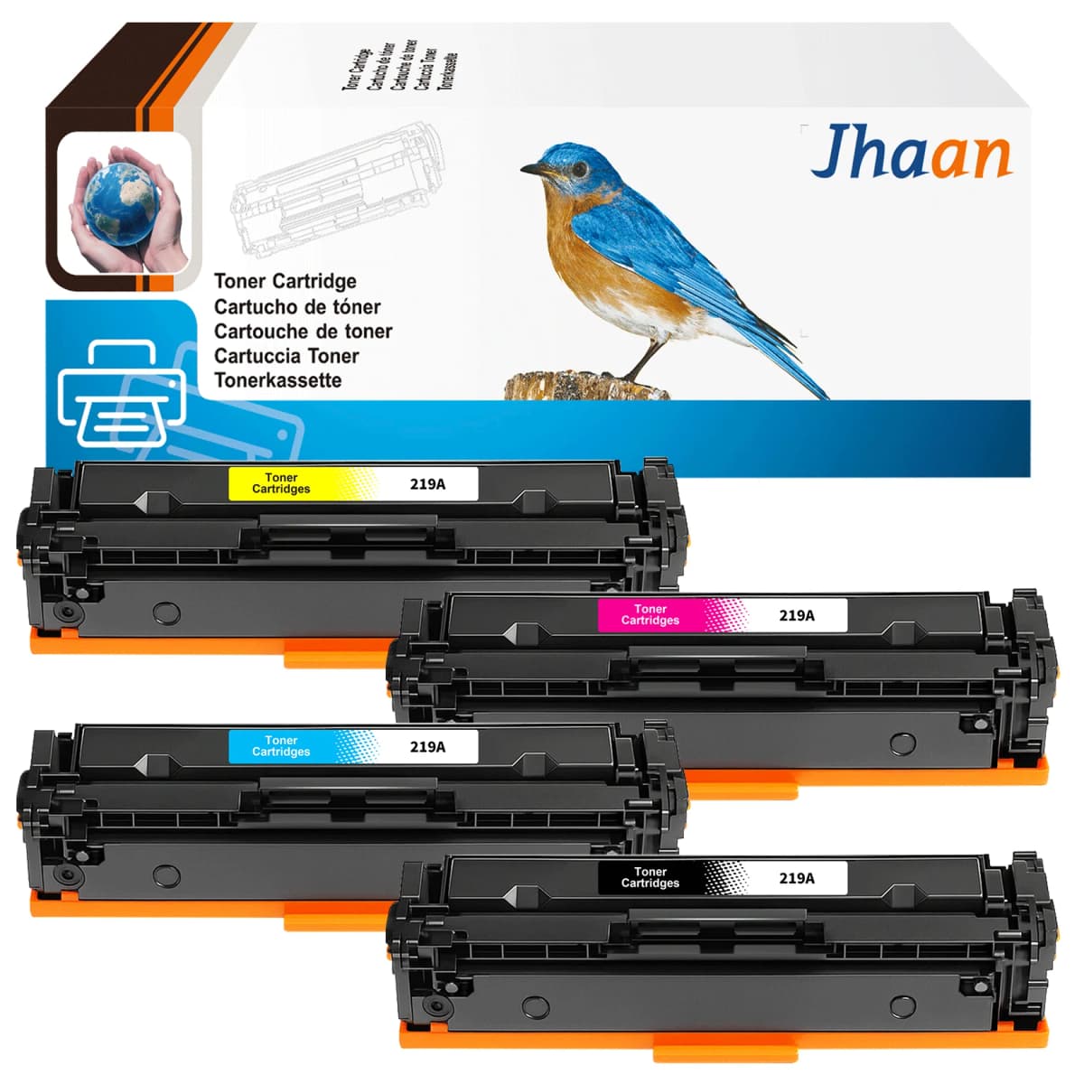 Jhaan 219A (with Chip)Toner Cartridges Compatible with HP 219A for MFP 3302FDWG Toner for HP Color Laserjet Pro MFP 3302FDWG