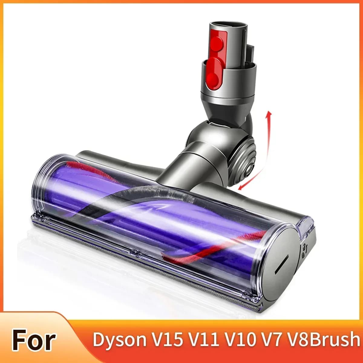 Vacuum Head For Dyson V7 V8 V10 V11 V15 Vacuum Cleaner, Replacement Vacuum Attachment Motor-Head Brush Roller