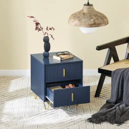 SoBuy FBT115 side table with 2 drawers for a box spring bed, sofa table, bedside table, phone table, nightstand