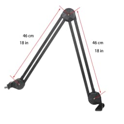 TEYUN Pantograph Desktop Microphone Arm Stand With Spider Heavy Load Boom Holder Adjustable Angle Condenser Mic Bracket NBA-2