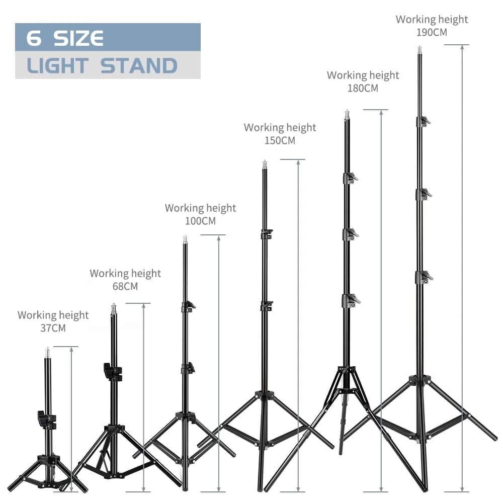 37/68/100/150/1901/4 Screw Head Photography Selfie Portable Light Tripod Stand Trepied Smartphone For Mini Photo Studio