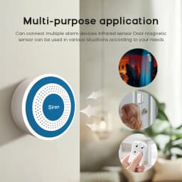 WiFi Door Window Sensor for Tuya Smart Home Alarm System, Smart Life App Alert, Compatible Garage Office