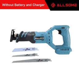 Allsome 21v Cordless Reciprocating Saw with 3 Saw Blades Wood/Metal/PVC Pile Cutting Electric Saw