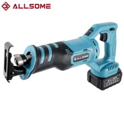 Allsome 21v Cordless Reciprocating Saw with 3 Saw Blades Wood/Metal/PVC Pile Cutting Electric Saw